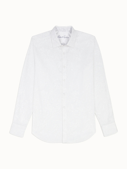 Robert Graham Hudson Long Sleeve Woven Shirt in White