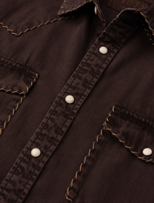 Madison Creek Branson Western Shirt in Coffee