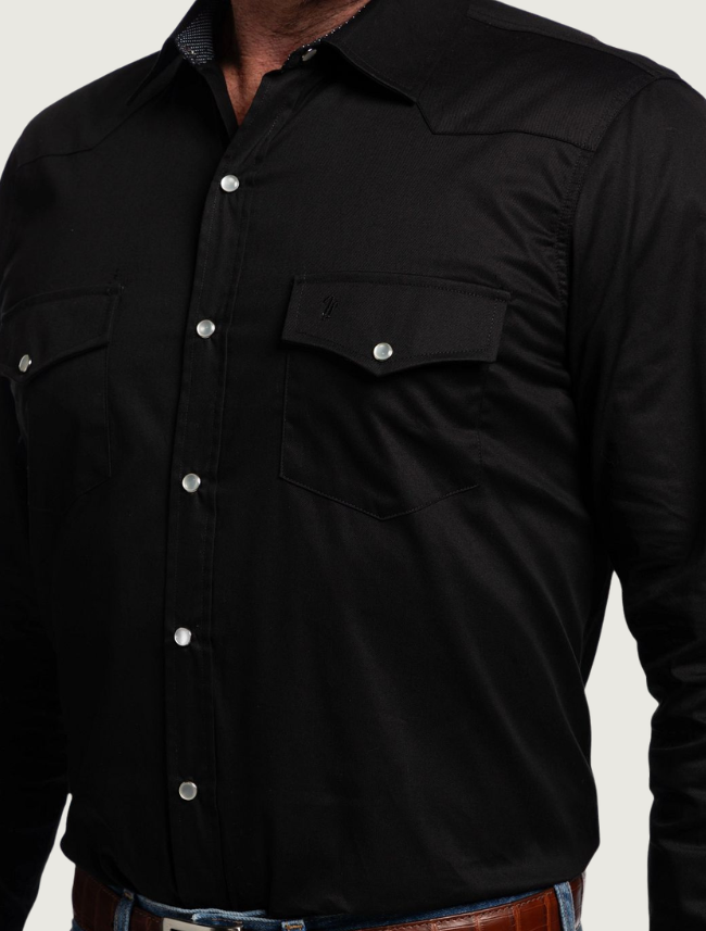 Tony Lama Black Pearl Snap Western Shirt