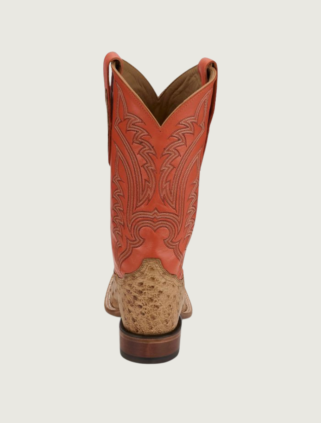 Tony Lama Men's Damilano 13" Full Quill Ostrich Boots in Umber