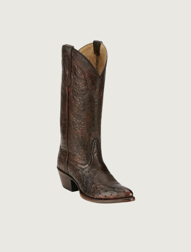 Tony Lama Lenora 13" Smooth Ostrich Cowgirl Boots in Copper