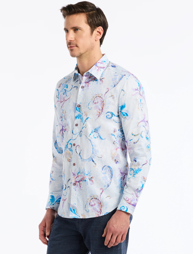 Robert Graham Men's Tilden Long Sleeve Button Down Shirt