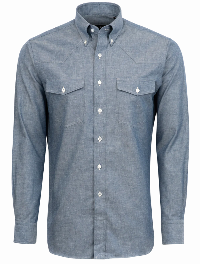 Pinto Ranch YY Collection Pinpoint Button-Front Shirt