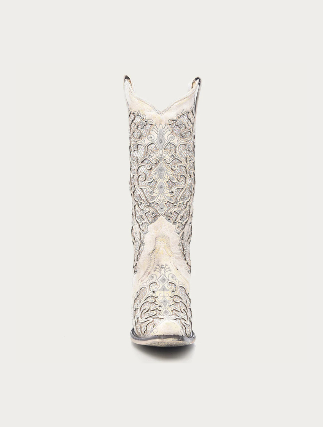 Corral Women's White Wedding Cowboy Boot