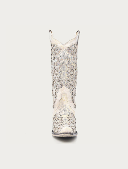 Corral Women's White Wedding Cowboy Boot