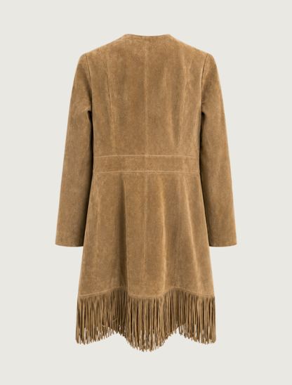 Women's Fringe Maxi Coat