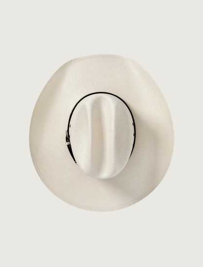 Stetson Wakefield 10X shantung straw cowboy hat — top down view