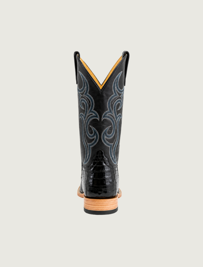 Horse Power Black Caiman Belly Cowboy Boots