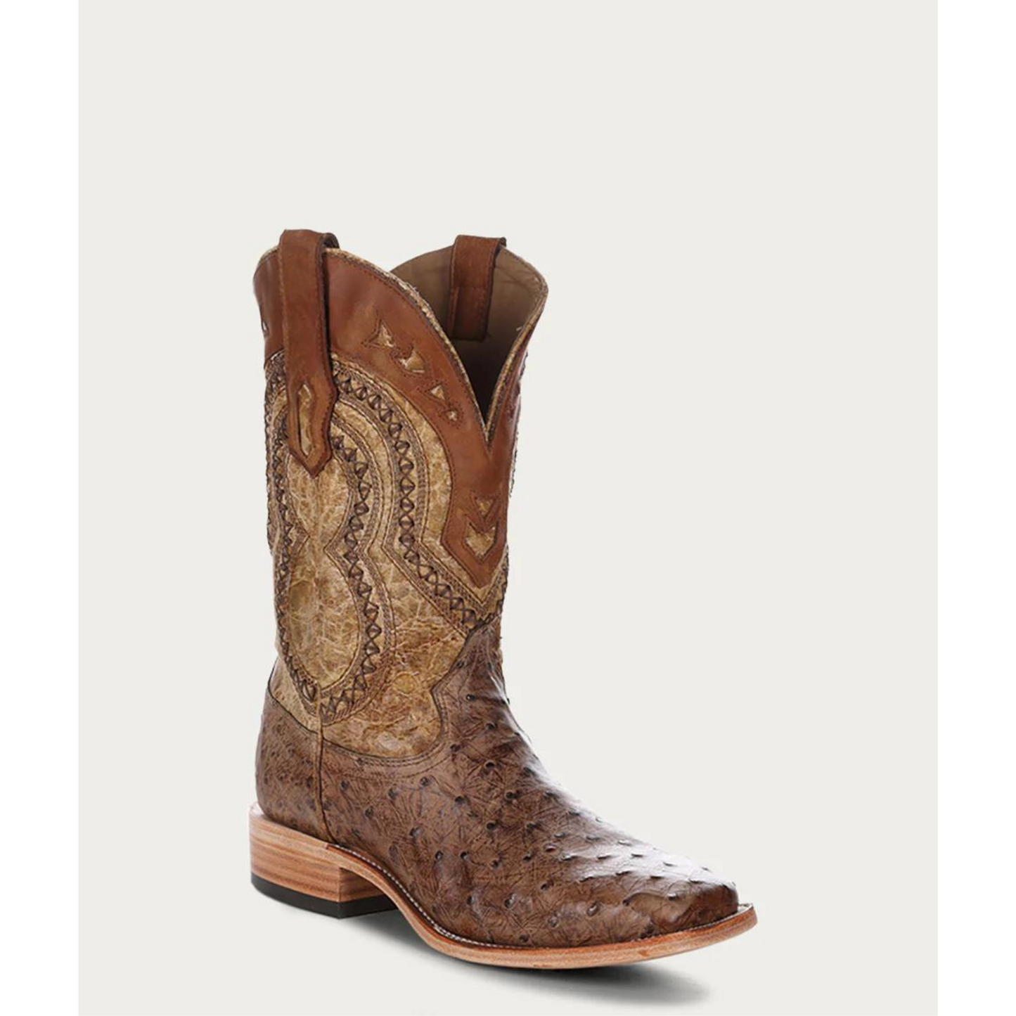 Ostrich Overlay & Embroidery Boot