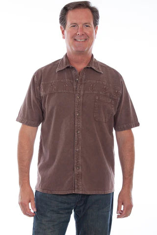 Scully Distressed Cowboy Bronco Shirt