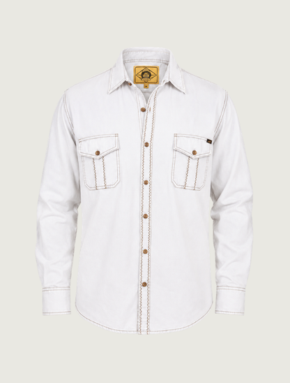 Scully Men's Contrast Stitch Button-Front Shirt