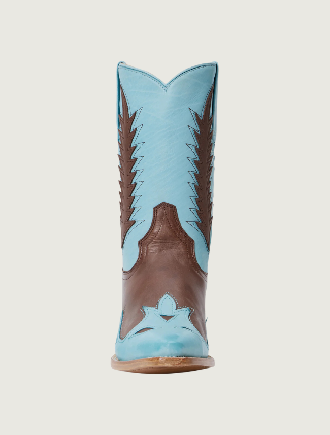 Stetson Alix Blue & Brown Two-Tone Snip Toe Cowgirl Boots