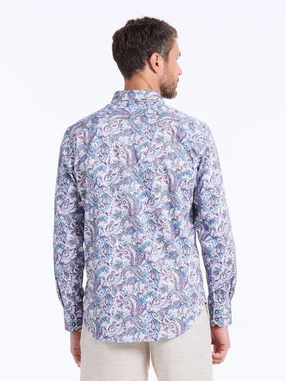 Robert Graham "Buckingham" Long Sleeve Button-Front Shirt