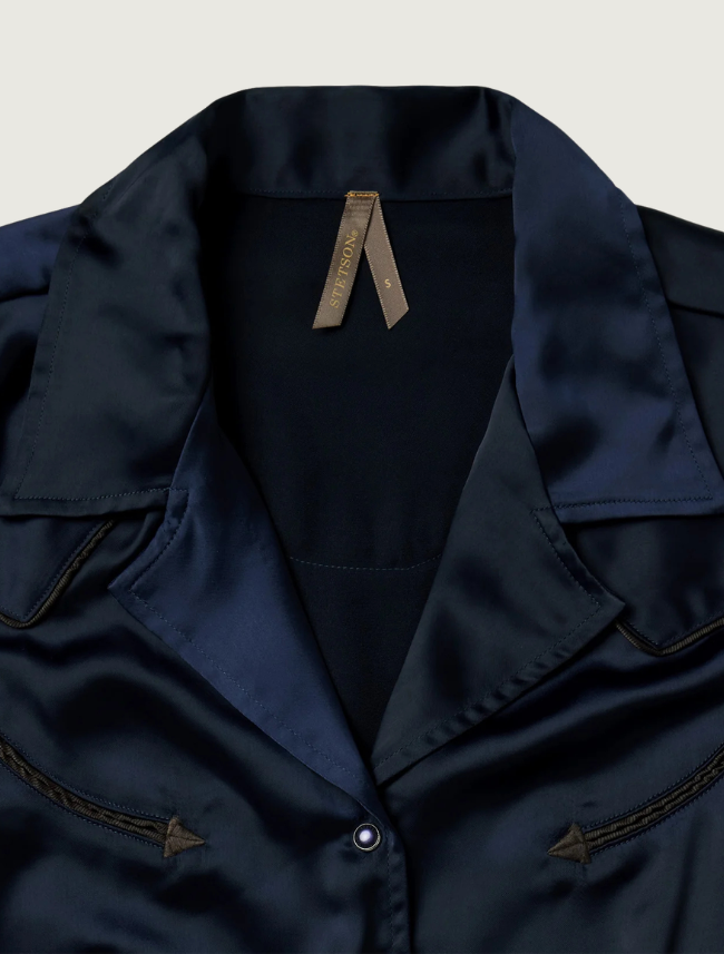 Stetson Navy Satin Western Dress