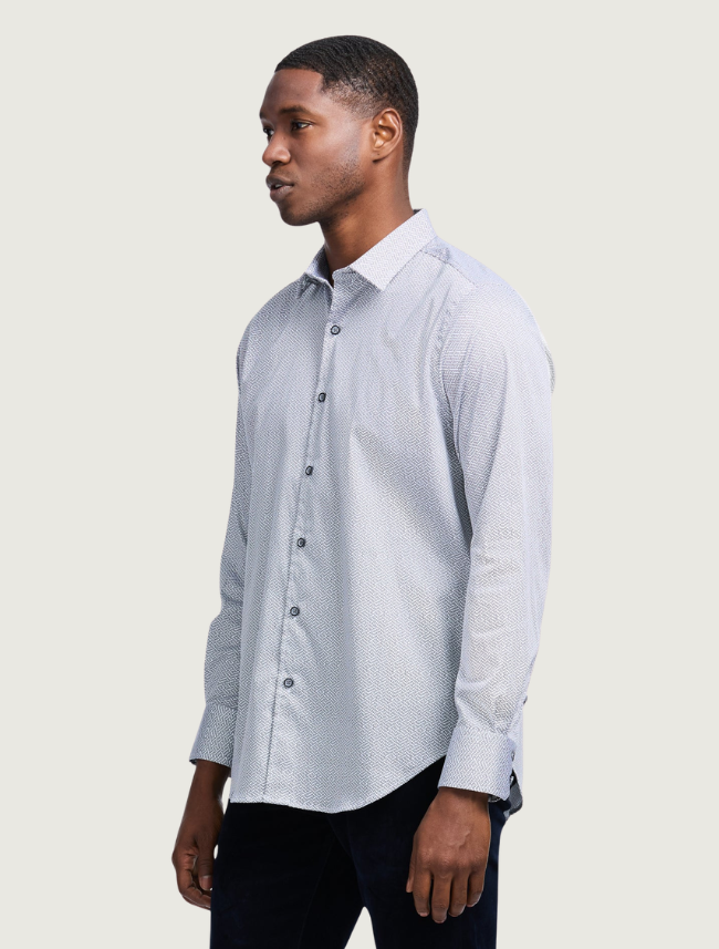 Robert Graham Men's Cheslyn Long Sleeve Button Down Knit Shirt