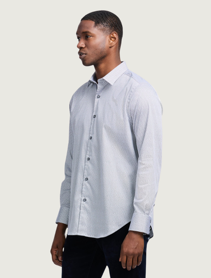 Robert Graham Men's Cheslyn Long Sleeve Button Down Knit Shirt