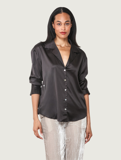 Paparazzi Satin Button-Up Shirt