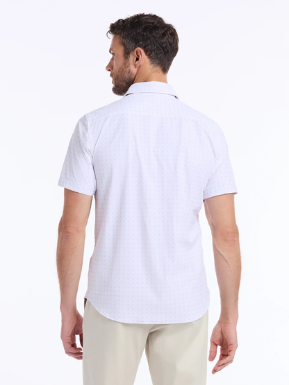 Robert Graham Brompton Short Sleeve Button Down Shirt in Lilac