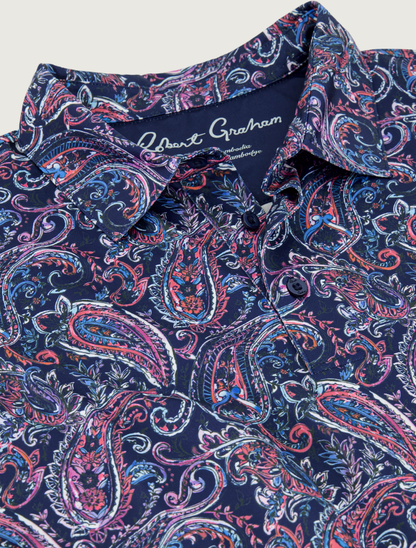 Robert Graham Brisco Paisley Performance Polo