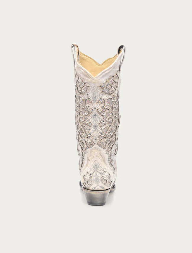 Corral Women's White Wedding Cowboy Boot