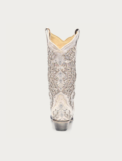 Corral Women's White Wedding Cowboy Boot