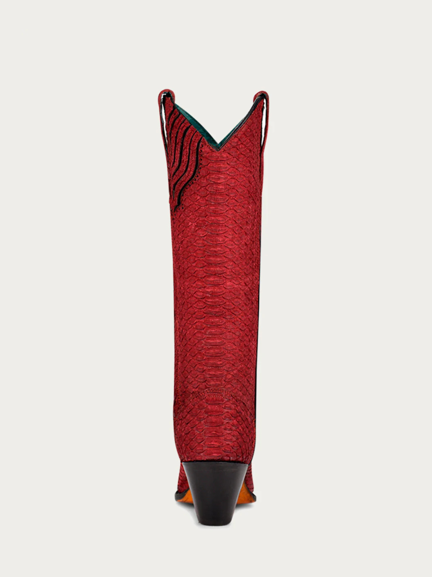 Women's Genuine Red Full Python Snip Toe Tall Top Cowboy Boot