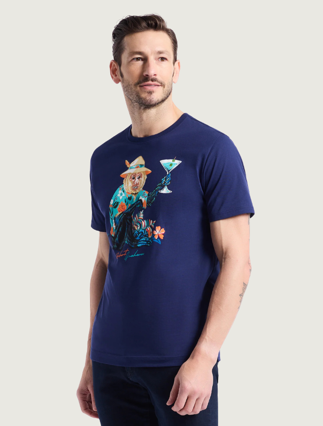 Robert Graham Men's Monkey Vacation Short Sleeve T-Shirt