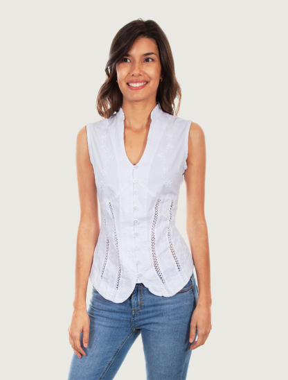 Scully Women's Cotton Sleeveless Blouse