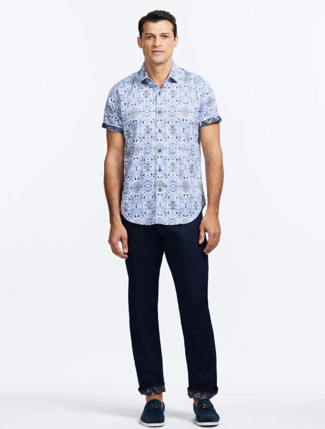 Robert Graham Men's Amagansett Short Sleeve Button Down Shirt