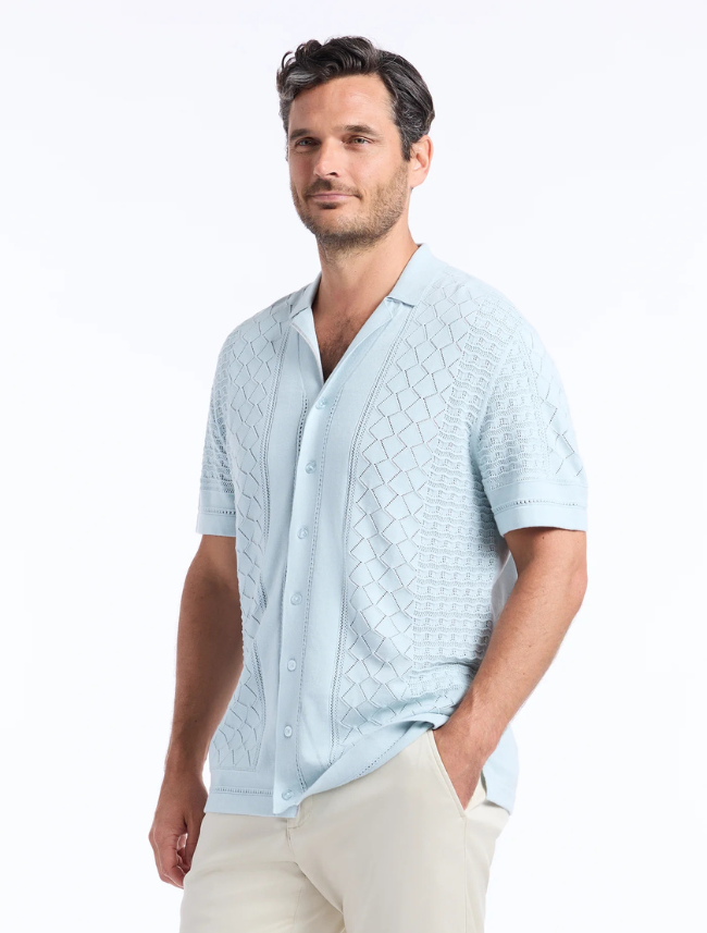 Robert Graham Men's Delmar Short Sleeve Sweater