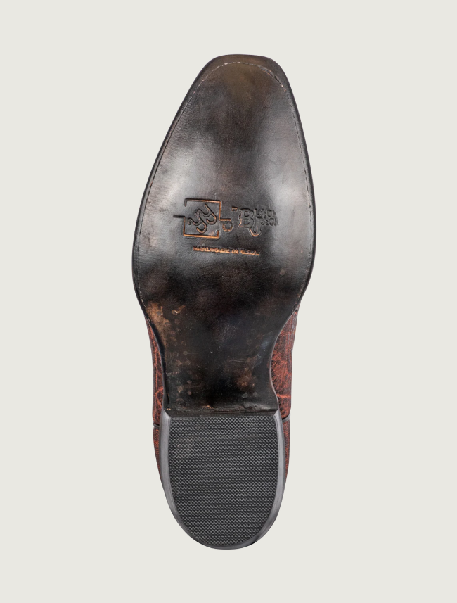 Black Jack Vintage Elephant Cowboy Boots in Chestnut