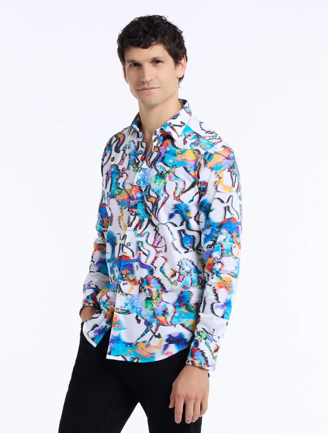 Robert Graham Men's Mane Event Long Sleeve Button Down Shirt