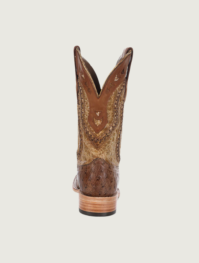 Corral Ostrich Overlay & Embroidery Cowboy Boots