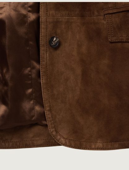 Stetson Copper Brown Suede Oversized Blazer