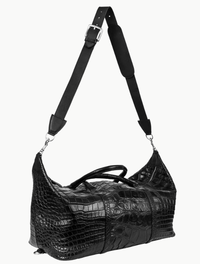 Maverick's Alligator Weekender Bag, Black