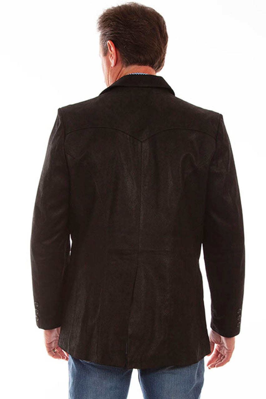 Mavericks Black Leather Blazer