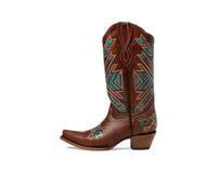 Circle G Embroidery Tan/Turquoise Boots