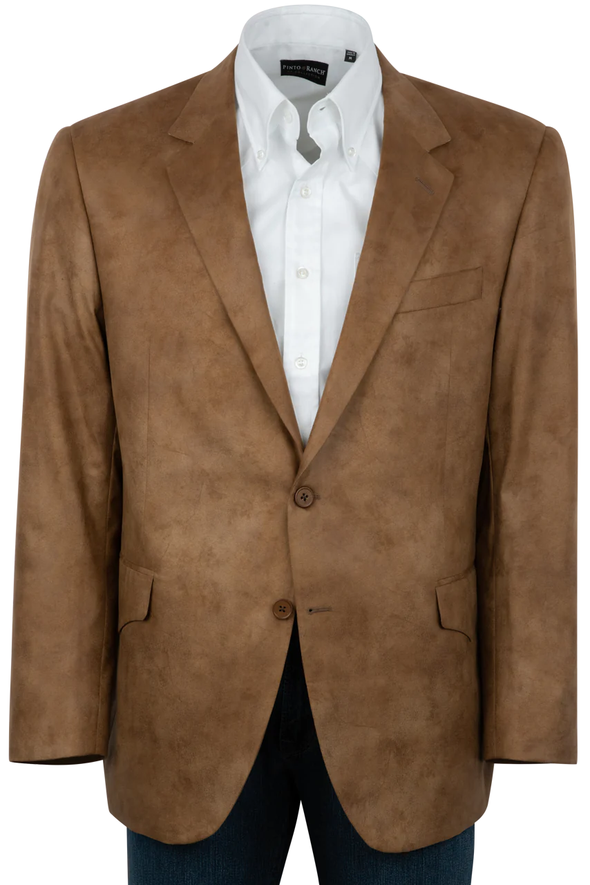 Pinto Ranch Tan Leather Micro Fiber Sport Coat