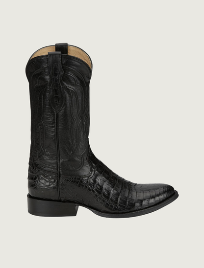Tony Lama Tremaine 12" Caiman Cowboy Boots in Ebony