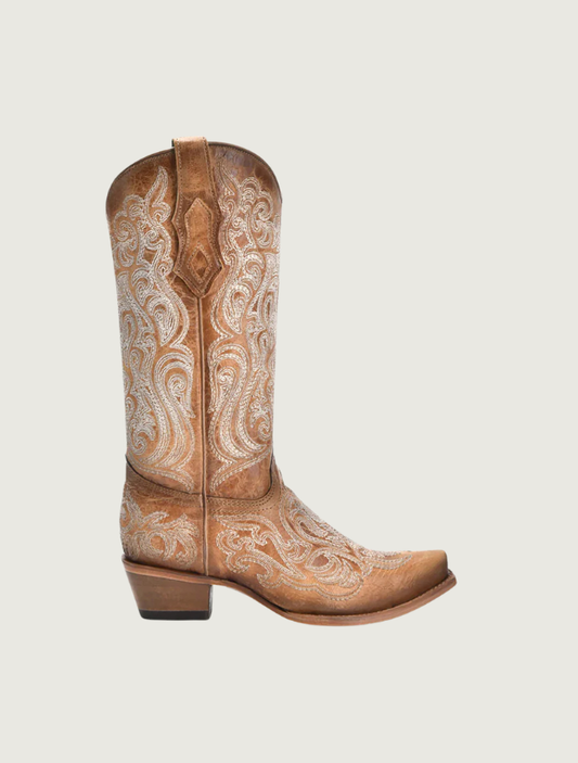 Corral Women's Straw-Blue Luminescent Cowboy Boots