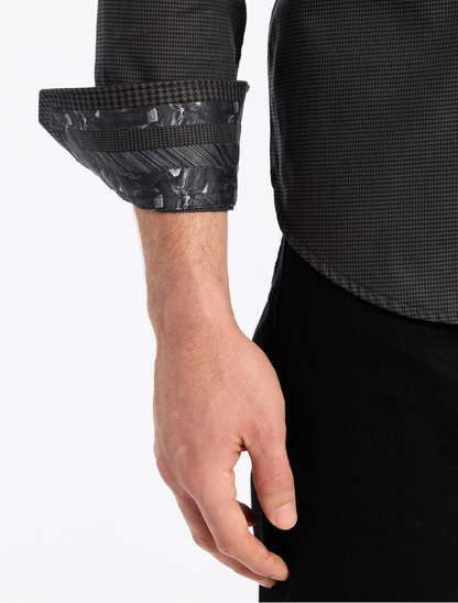 Robert Graham Men's Kenmare Long Sleeve Button Down Shirt in Charcoal