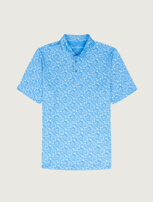 Robert Graham Ebford floral vine polo — front view
