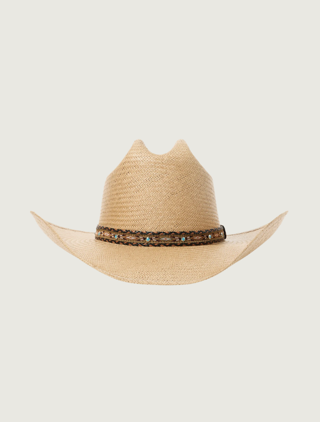 Stetson Ashby shantung straw cowboy hat — back view