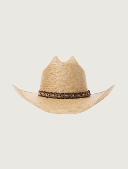 Stetson Ashby shantung straw cowboy hat — back view