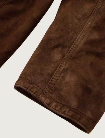 Stetson Copper Brown Suede Oversized Blazer
