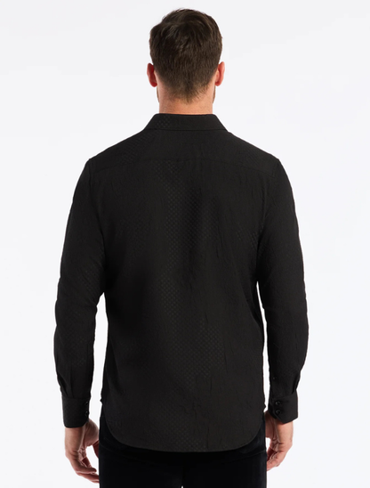 Robert Graham Men's Devonshire Long Sleeve Button Down Shirt in Black