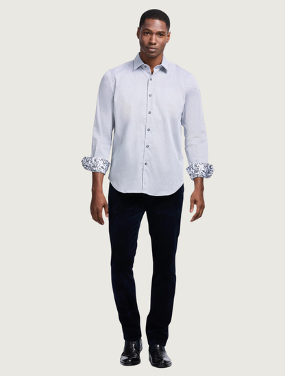 Robert Graham Men's Cheslyn Long Sleeve Button Down Knit Shirt