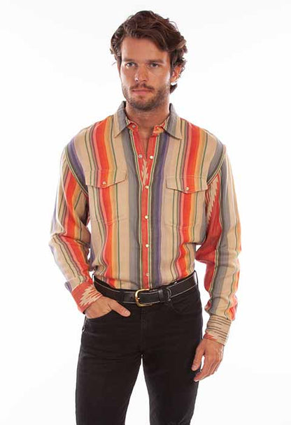 Scully Men's Serape Fabric Weave Shirt