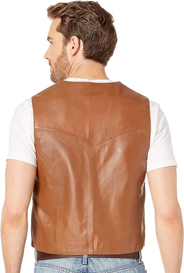 Mavericks Leather Saddle Tan Vest