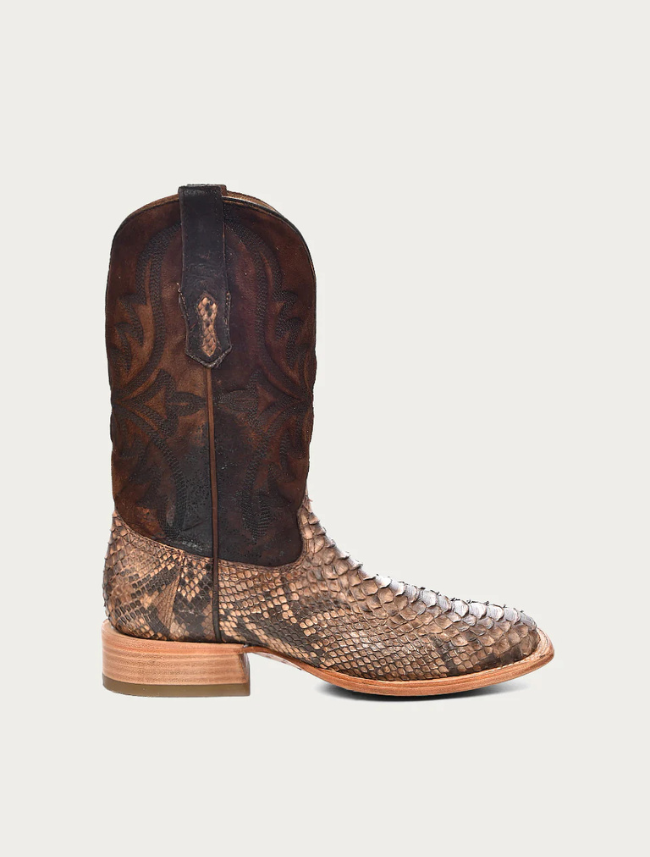 Corral Men's Genuine Lamb & Python Square Toe Cowboy Boot